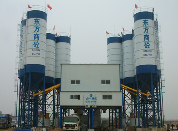 山東信陽雙HLS120混凝土攪拌樓